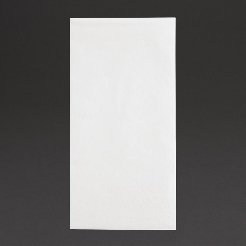  Fiesta Serviettes d&icirc;ner 2 plis format 1/8 400mm blanches (lot de 2000) 