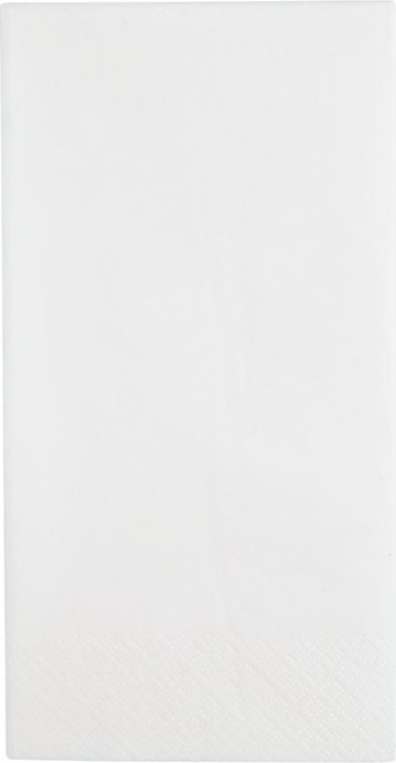  Fiesta Serviettes d&icirc;ner 3 plis format 1/8 400mm blanches (lot de 1000) 