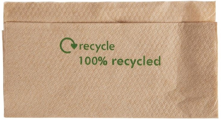  Gastronoble Serviettes 1 pli en papier recycl&eacute; 320x 300mm avec distributeur 
