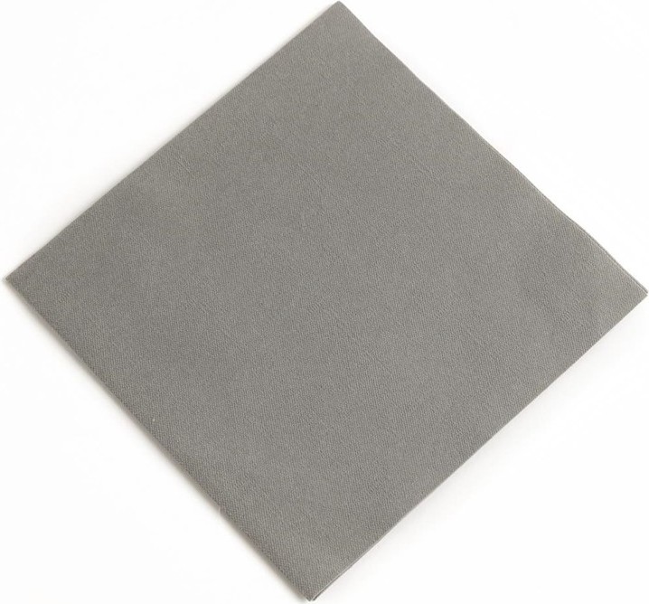  Duni Serviettes déjeuner ouate gris granite compostables 400mm (lot de 750) 