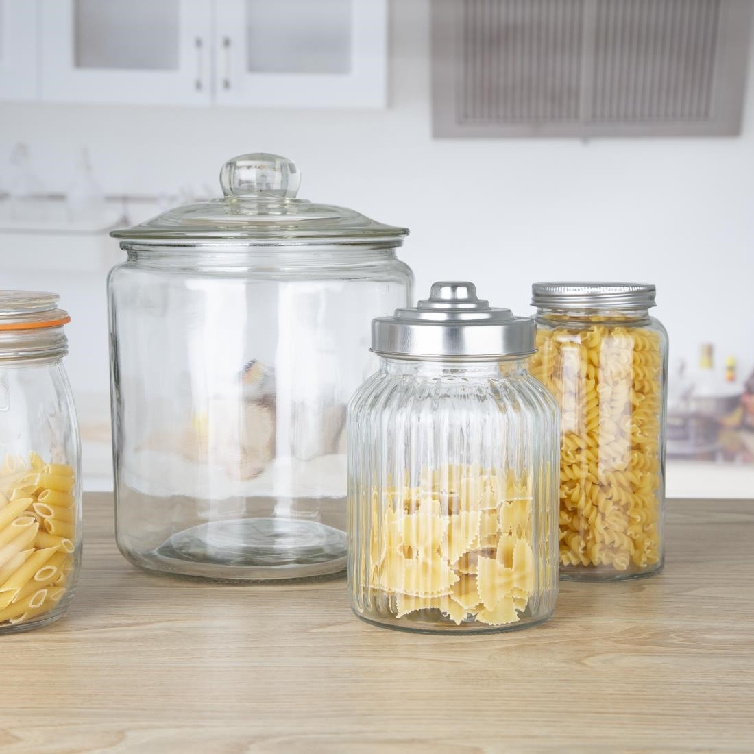  Olympia Ensemble de bocaux &agrave; biscuits en verre 6350ml et 3800ml 