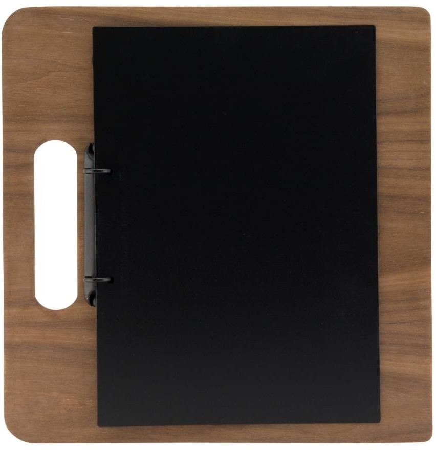  Securit Planche porte-menu &agrave; anneaux gamme Walnut 