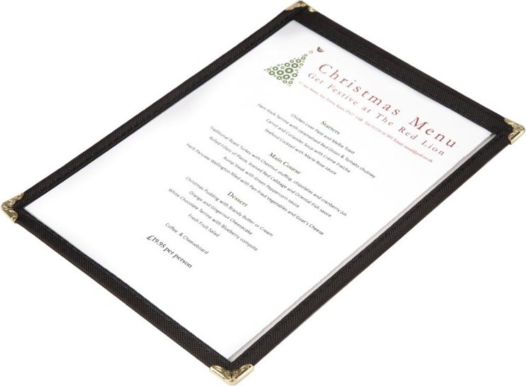  Olympia Prot&egrave;ge-menus style am&eacute;ricain A5 deux vues noir 