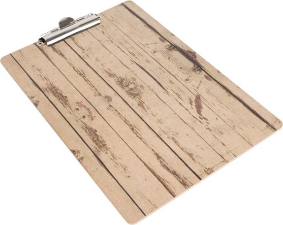  Olympia Plaque porte-menu effet bois clair A4 