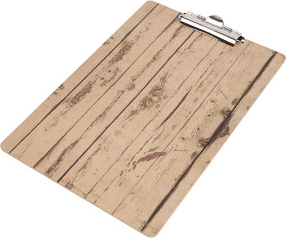  Olympia Plaque porte-menu effet bois clair A4 