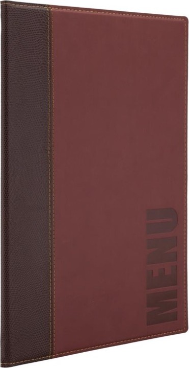 Securit Prot&egrave;ge-menus contemporain A4 rouge fonc&eacute; 