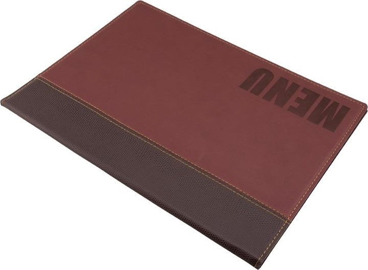  Securit Prot&egrave;ge-menus contemporain A4 rouge fonc&eacute; 