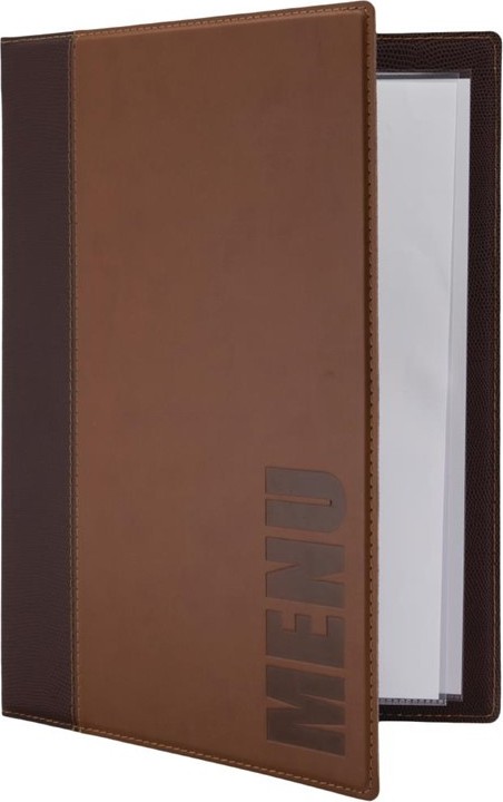  Securit Prot&egrave;ge-menus contemporain A4 marron clair 