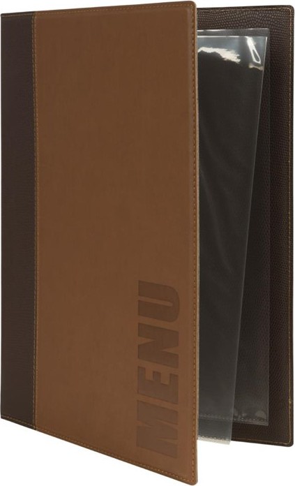  Securit Prot&egrave;ge-menus contemporain A4 marron clair 