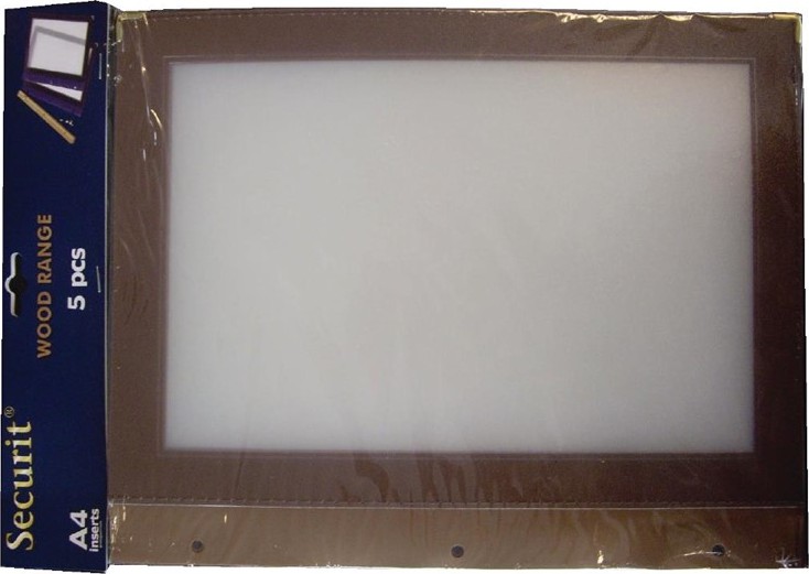 Securit Inserts suppl&eacute;mentaires noirs A4 