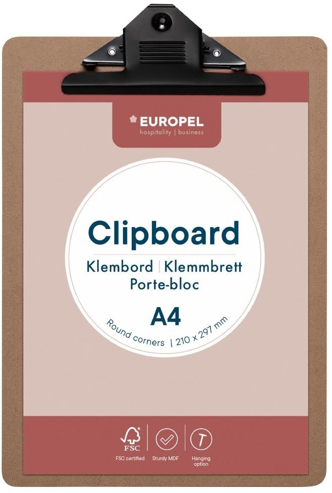  Europel Porte-bloc panneau en fibre de bois A4 portrait 210 x 297 mm 