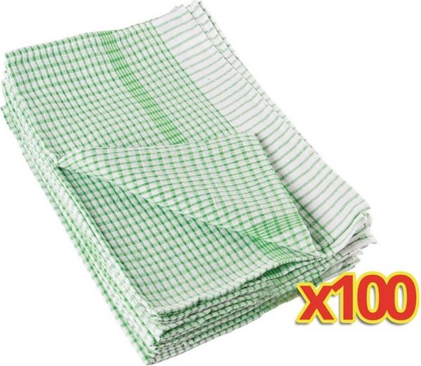  Gastronoble OFFRE GROS VOLUME Torchons Wonderdry verts x100 