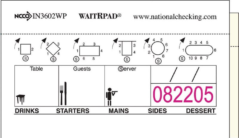  WaitRpad Carnets de commande autocopiants sans carbone WaitRpads (lot de 10) 
