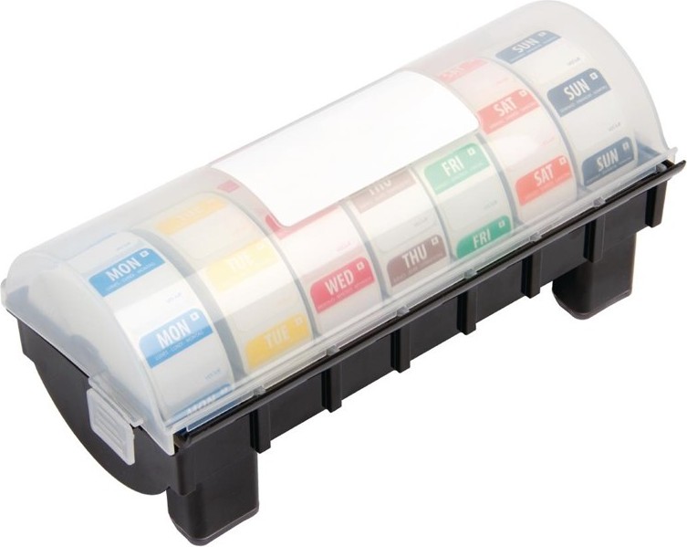  Vogue Etiquettes amovibles code couleur avec distributeur 24mm 