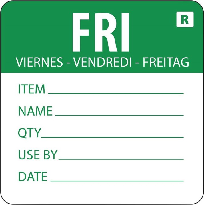  Vogue Etiquette amovible jour de la semaine Vendredi 
