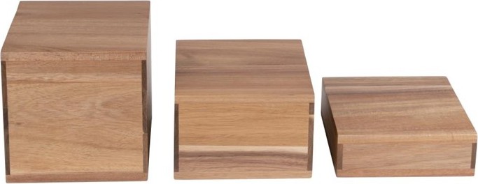  Olympia R&eacute;hausses en acacia 50/100/150(H)mm (lot de 3) 