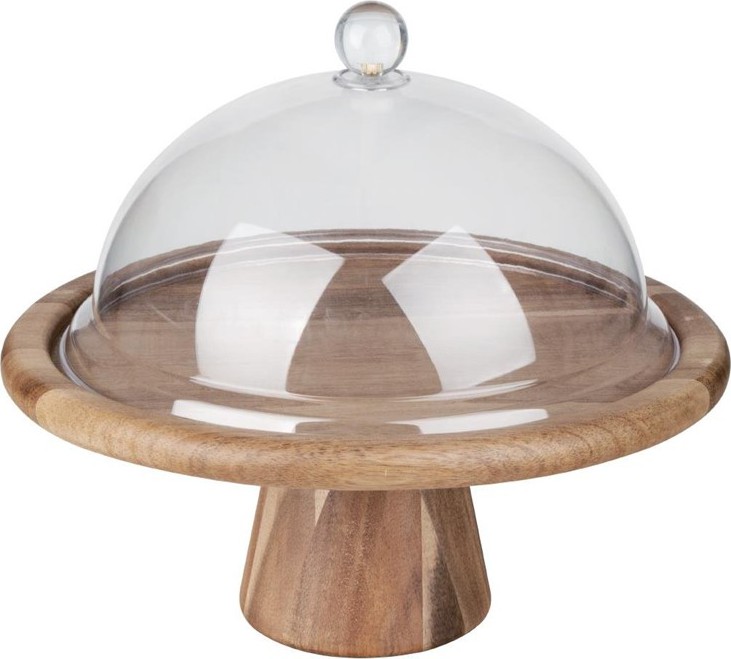  Olympia Pr&eacute;sentoir &agrave; g&acirc;teau en acacia 305(&Oslash;) x 127(H)mm 