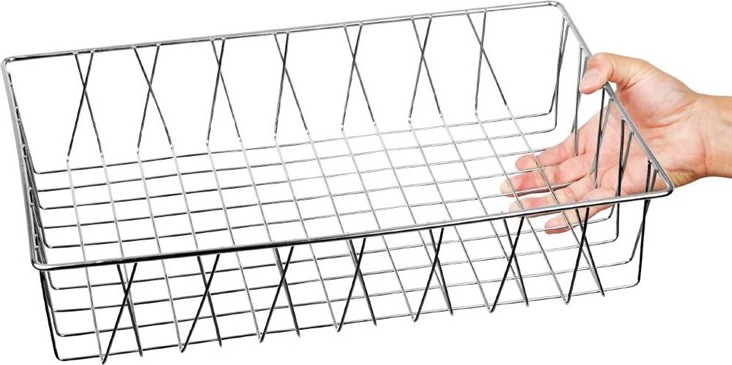  Olympia Panier de pr&eacute;sentation inox 450 x 300 x 100mm 