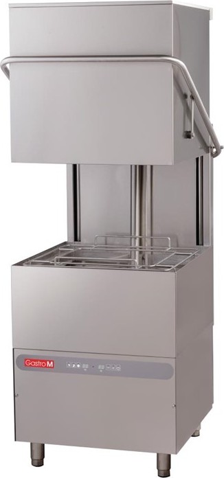  Gastro M Lave-vaisselle &agrave; capot Maestro  50x50 400V avec pompe de rin&ccedil;age p&eacute;ristaltique et doseur d&eacute;tergent 
