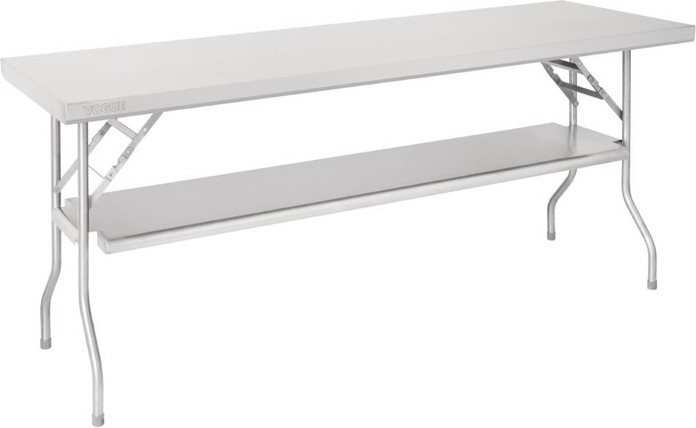  Vogue Table de travail pliante inox 1830x610x780mm 