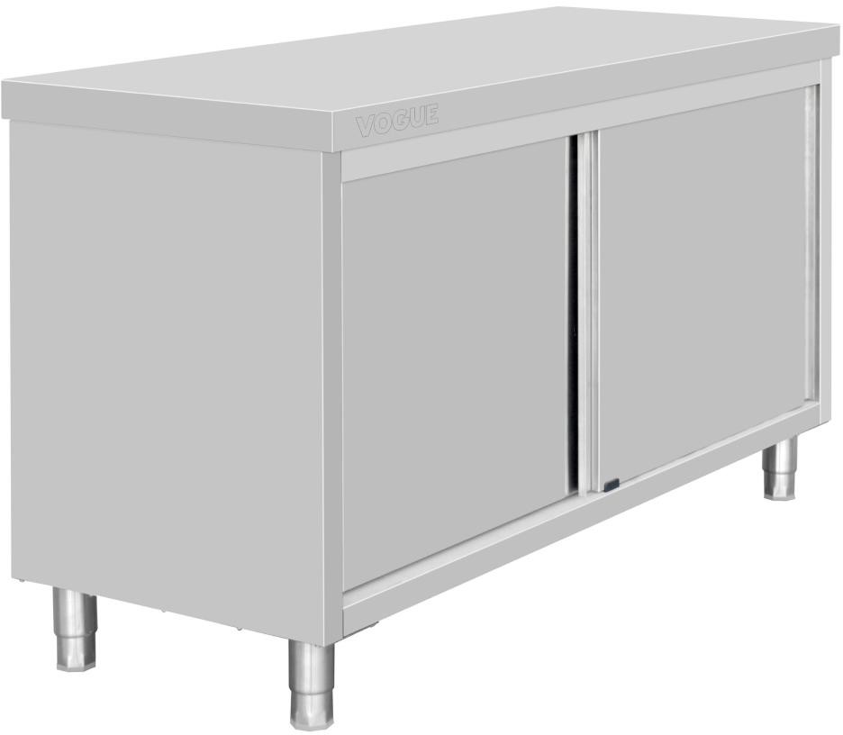  Vogue Armoire sur pieds en acier inoxydable 900x1500x600mm 