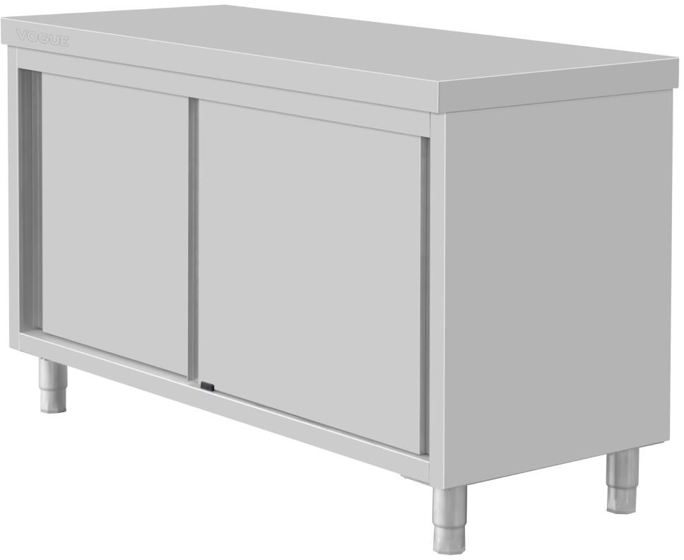  Vogue Armoire sur pieds en acier inoxydable 900x1500x600mm 