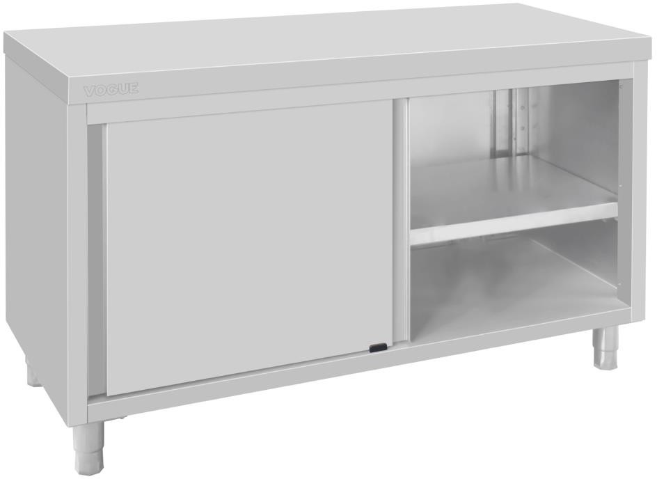  Vogue Armoire sur pieds en acier inoxydable 900x1500x600mm 