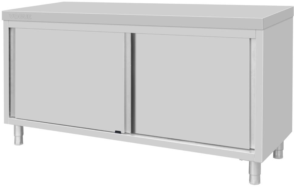  Vogue Armoire sur pieds en acier inoxydable 900x1800x600mm 