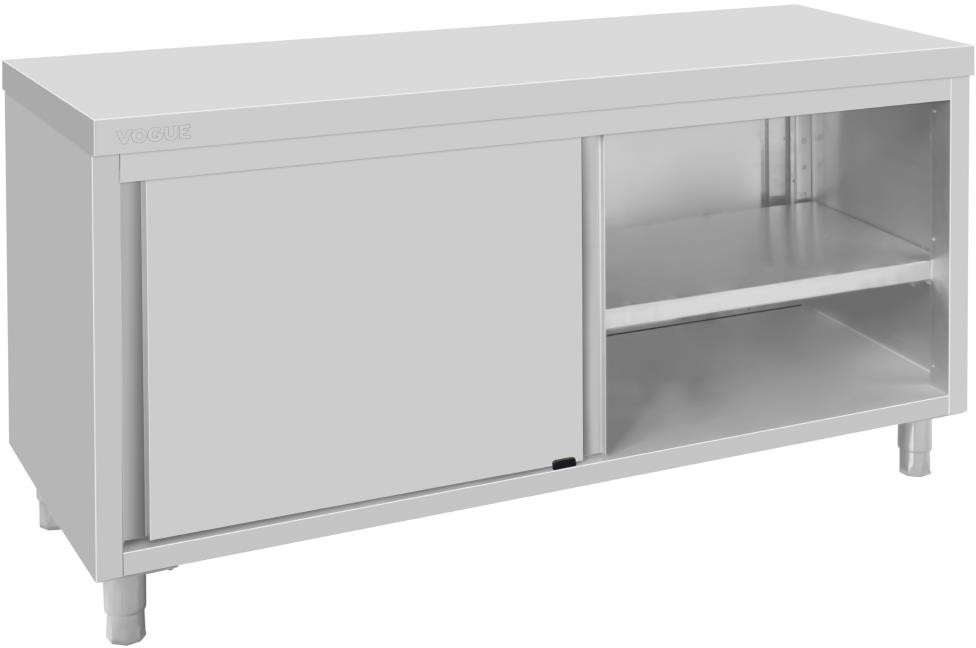  Vogue Armoire sur pieds en acier inoxydable 900x1800x600mm 