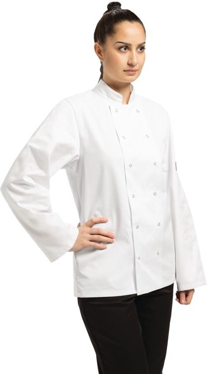  Whites Veste de cuisine mixte Vegas manches longues blanche 