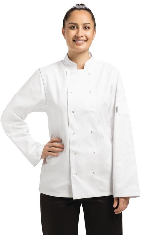  Whites Veste de cuisine mixte Vegas manches longues blanche 