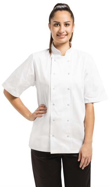  Whites Veste de cuisine mixte Vegas manches courtes blanche 