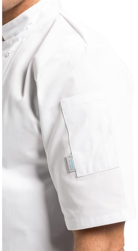  Whites Veste de cuisine mixte Vegas manches courtes blanche 