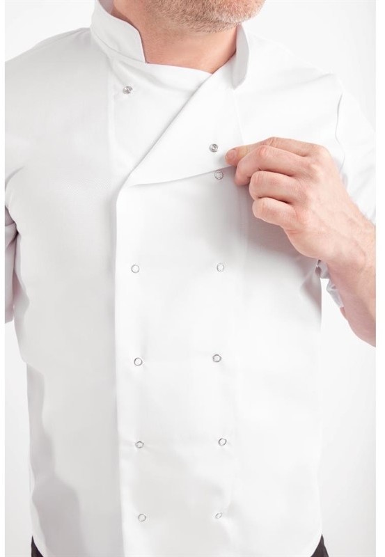  Whites Veste de cuisine mixte Vegas manches courtes blanche 