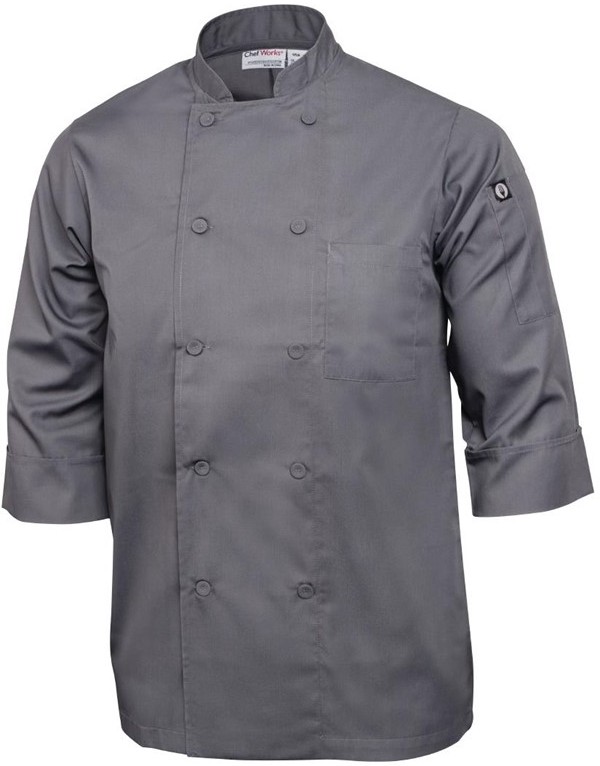  Chef Works Veste de cuisine mixte grise 