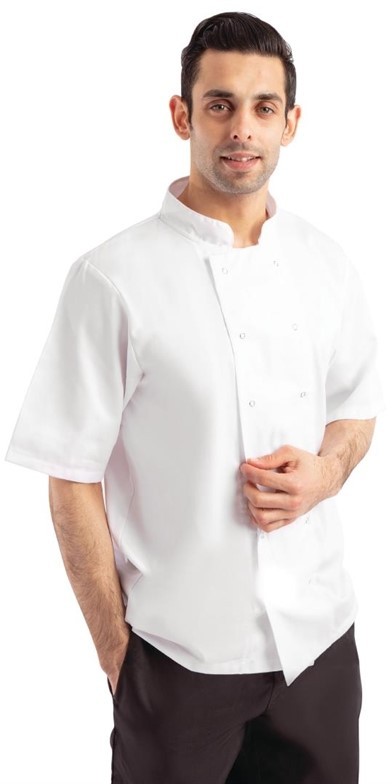  Whites Veste de cuisine Boston manches courtes blanche 