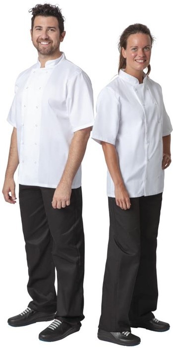  Whites Veste de cuisine Boston manches courtes blanche 