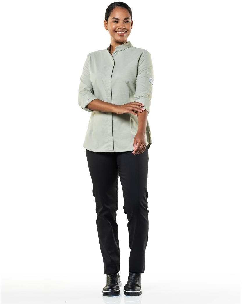  Chaud Devant Veste de cuisine femme verte Nordic taille 