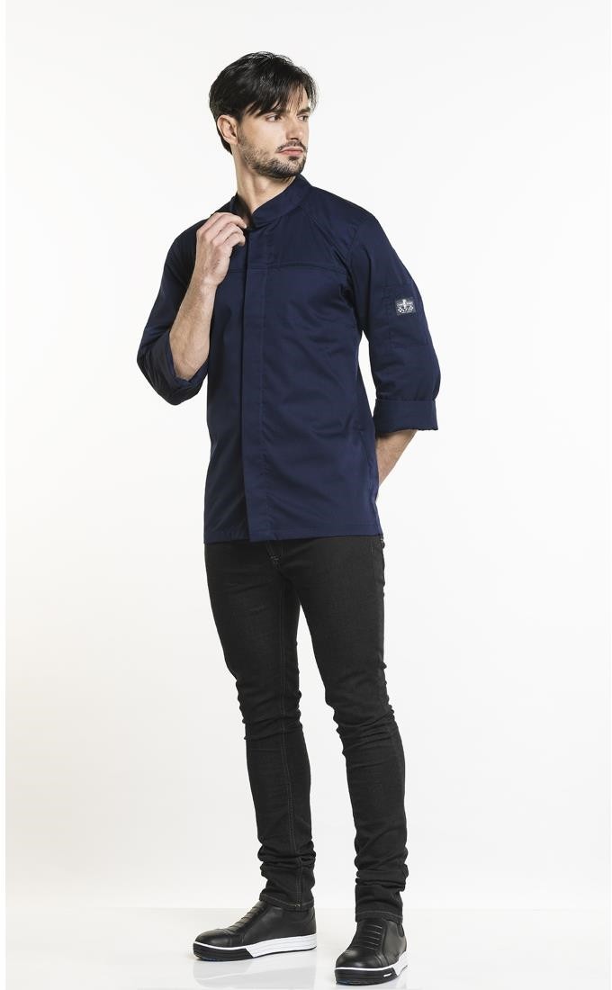  Chaud Devant Veste de cuisine Salerno bleue taille 