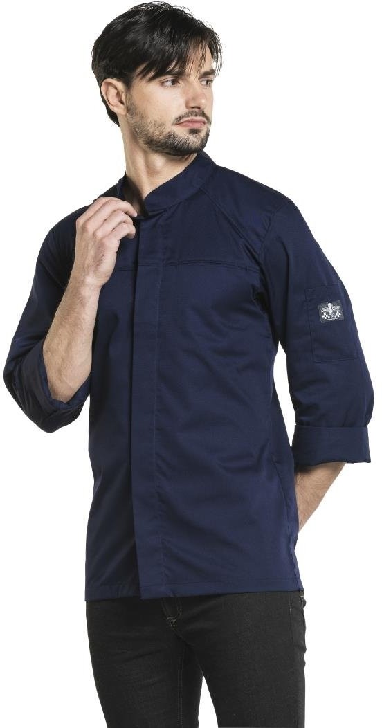  Chaud Devant Veste de cuisine Salerno bleue taille 
