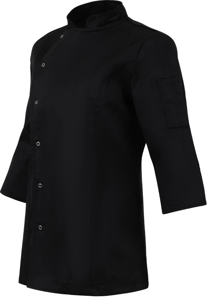  Whites Veste de cuisinier femme ajust&eacute;e noire taille 