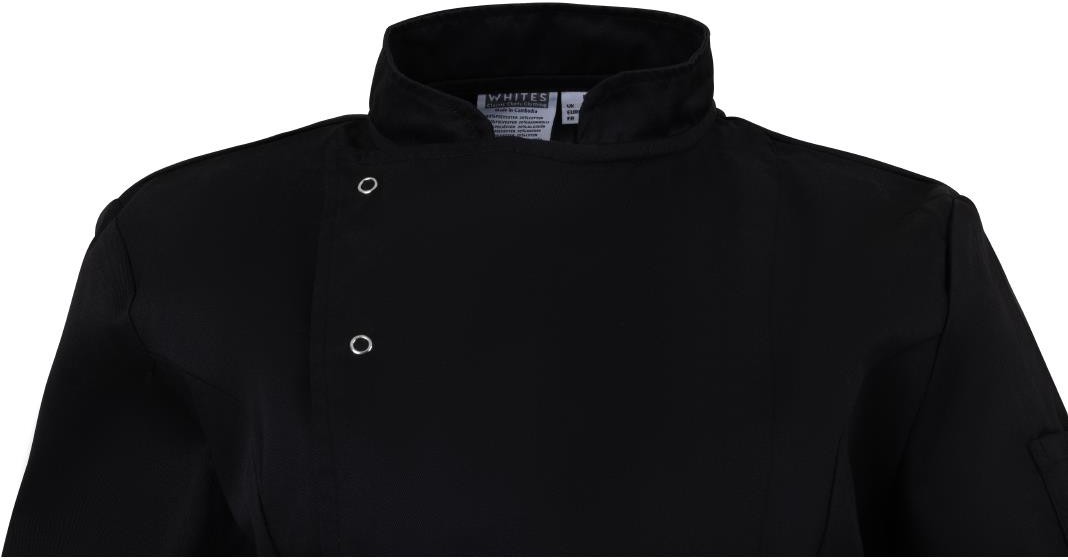  Whites Veste de cuisinier femme ajust&eacute;e noire taille 
