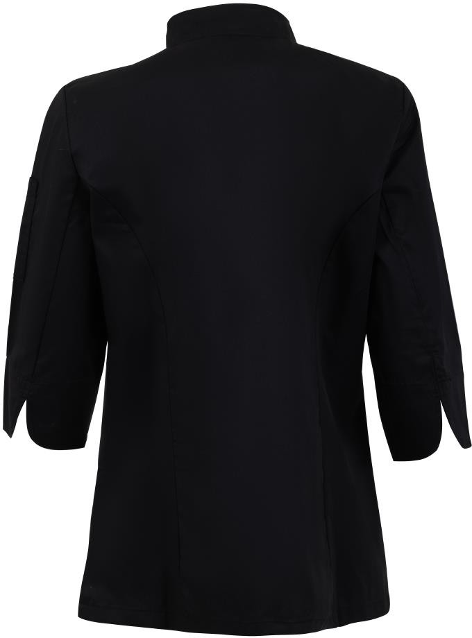  Whites Veste de cuisinier femme ajust&eacute;e noire taille 