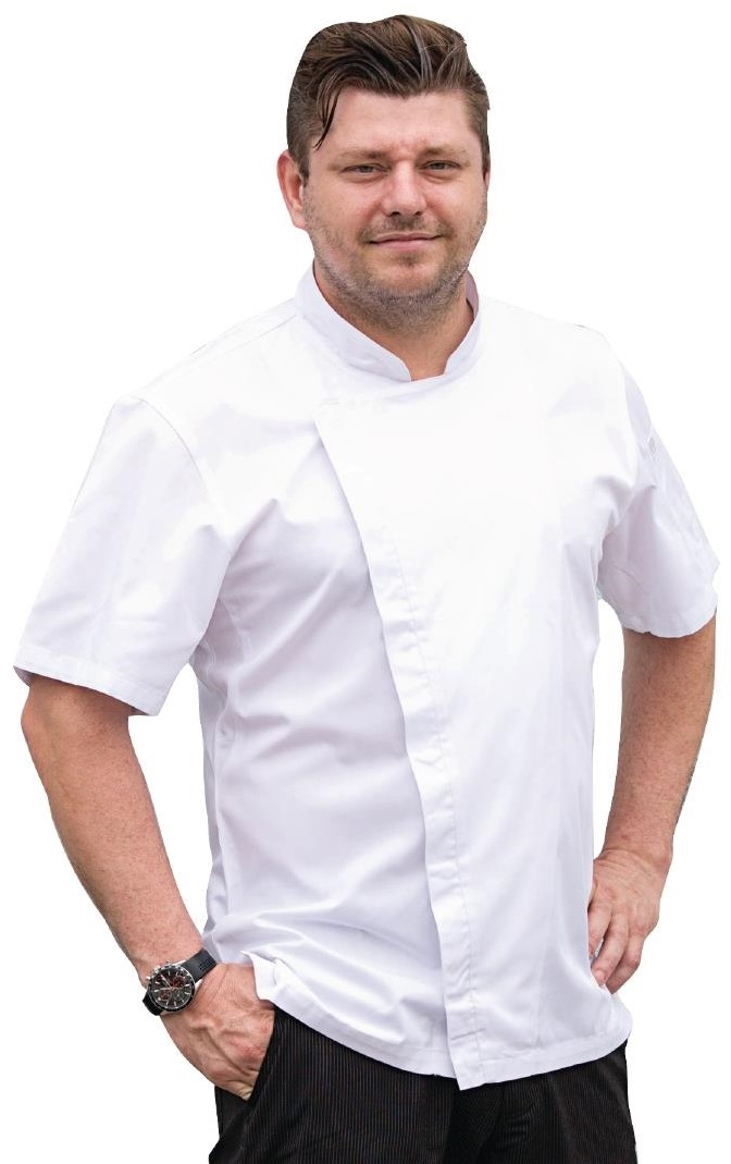  Chef Works Veste de cuisinier &agrave; manches courtes Cannes 
