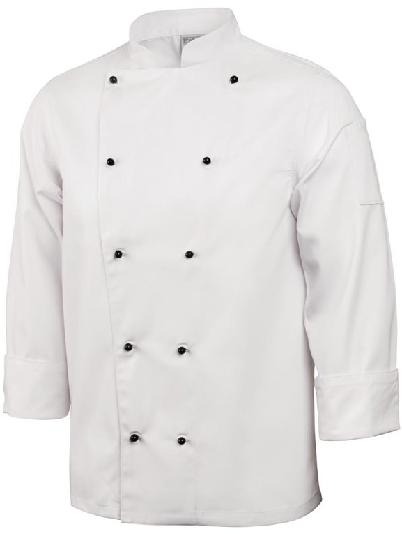 Whites Veste de cuisine mixte Chicago manches longues blanche 