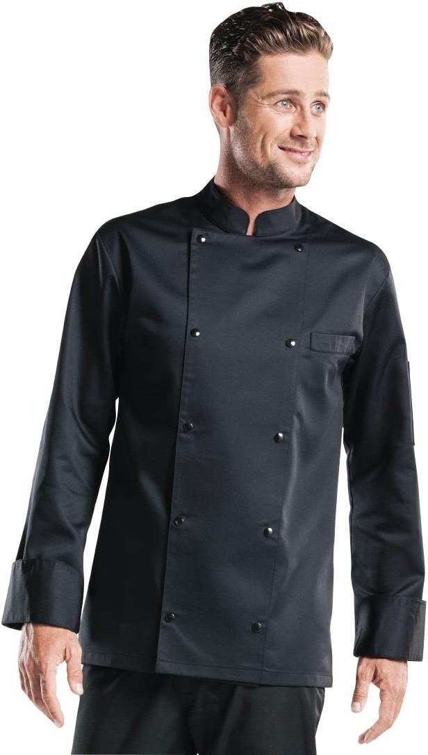  Chaud Devant Veste de cuisine Roma noire 