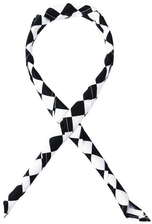  Whites Tour de cou grands carreaux noirs et blancs 