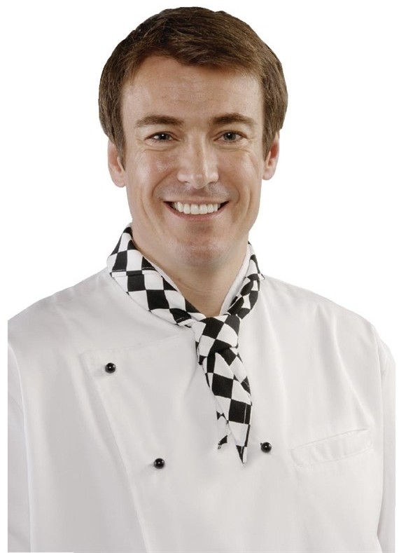  Whites Tour de cou grands carreaux noirs et blancs 