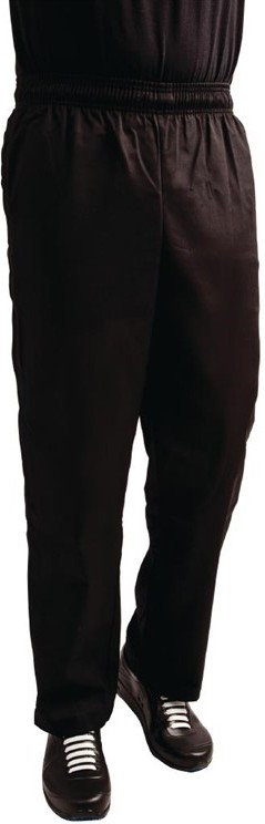  Whites Pantalon de cuisine mixte trait&eacute; au Teflon Easyfit noir 