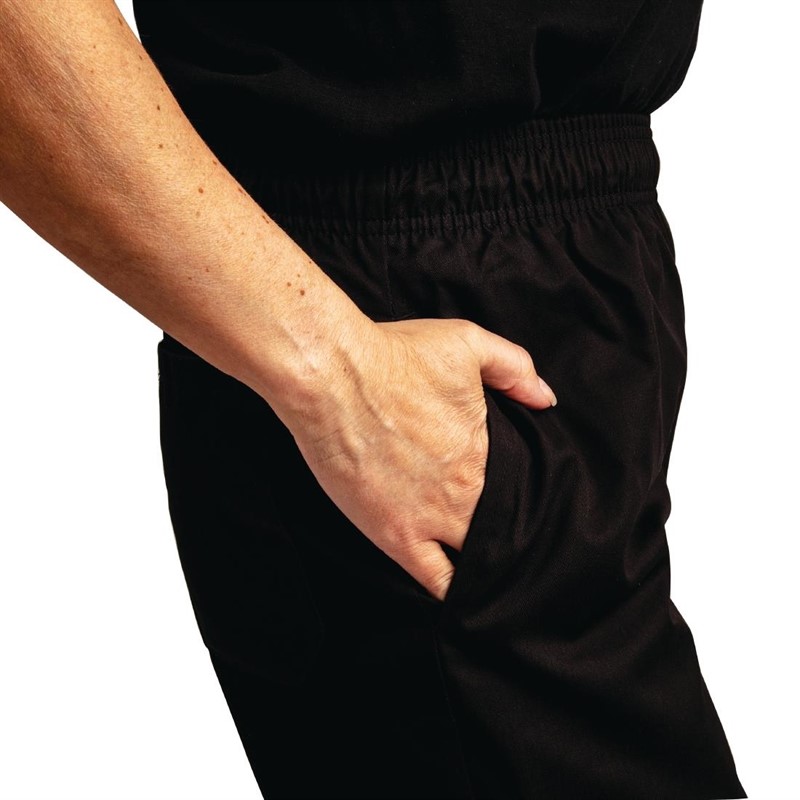  Whites Pantalon de cuisine mixte trait&eacute; au Teflon Easyfit noir 